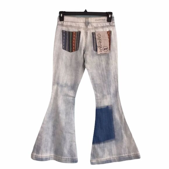 LF Tapestry Low Rise Bell Bottom Flare Leg Jeans New Size 27 - Picture 2 of 13